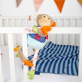 SIGIKID 42836 Soft Toy Monkey Patchwork Sweety Cuddly Toy for Playing and Cuddling Soft Material Mix for Babies and Children, Boys and Girls from 0 Months to 8 Years Multicoloured / Monkey 41 cm