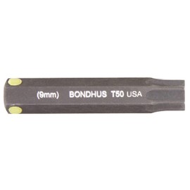 BONDHUS (Genuine Domestic Product) [Replacement] Torx® Bit T50 [Insertion Angle: 0.4 inch (9 mm), Total Length: 2.0 inches (50 mm); Black-dyed No. 32050