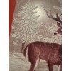 Vtg Unused Christmas Card Heavy Glitter Deer Buck Reindeer Snowy