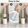 Wall Mounted Toilet Brush and Holder, No-Drill Adhesive Bathroom Cleaning