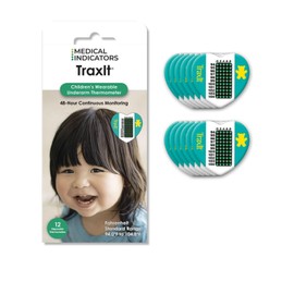 TraxIt 12 Pack - Fahrenheit - Children’s Axillary Thermometer - Continuous Read, Single-Use Pediatric Thermometer