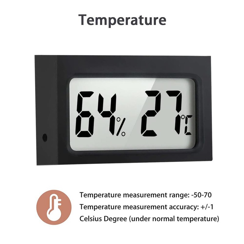 HYNNIO Mini Digital Thermometer Hygrometer, Large Number Display Temperature Humidity