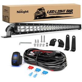 Nilight LED Light Bar 31inch 150W Spot Flood Combo Super Slim 14500LM Off Road 3D LED Driving Off Road Lights with Wiring Harness Kit-1 Lead for Trucks Pickup SUV ATV UTV Boat 4x4 Van Camper