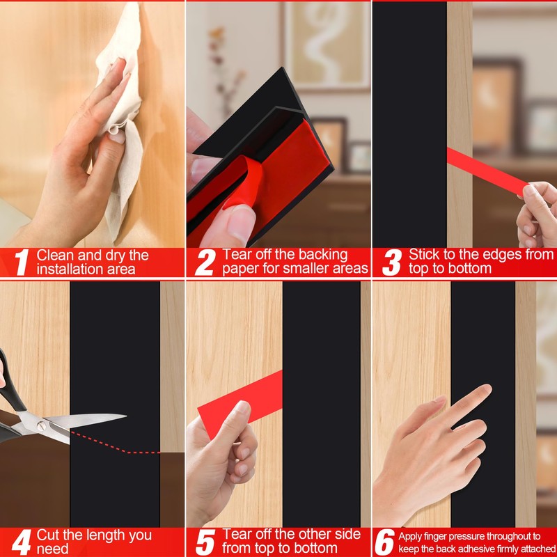 Door Draft Stopper for Side of Door Frame 1.97 in