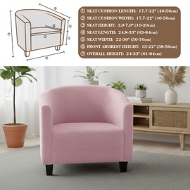 Barrel Chair Cover Stretch Club Chair Slipcover Water Repellent