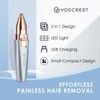 Eyebrow Facial Trimmer: 2 in1 Rechargeable Facial Hair Removal and