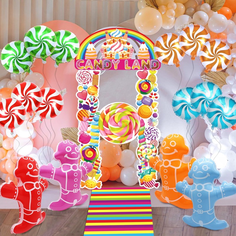 18 Pcs Candyland Party Decorations, Candys Theme Photo Prop