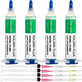 TANG HONG TH-558 Solder Flux (4PACK), 10ML/Bottle No Clean Soldering Flux,For Soldering Phone/BGA/,Appliance Repair,Rosin Soldering Flux