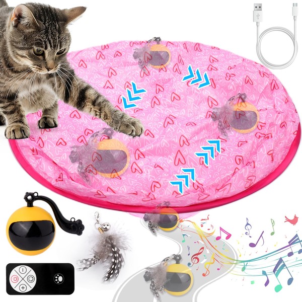 Mity Rain Cat Interactive Toys for Indoor Cats, Self Rolling