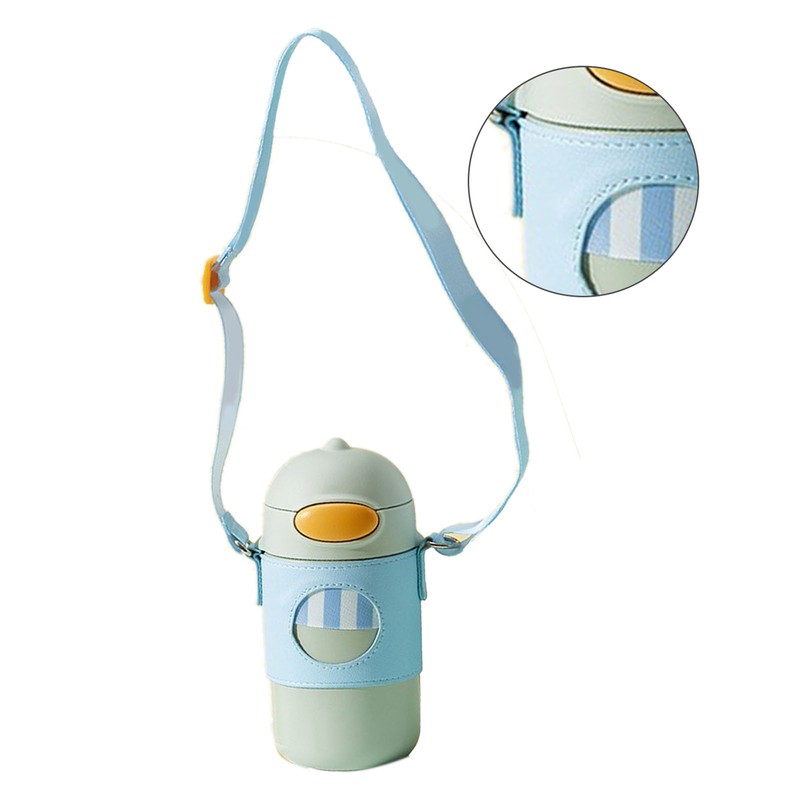 320ML Thermal Mug with Silicone Straw Children Heat Preservation Cup