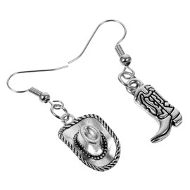 FOMIYES 1 Pair Western Cowgirl Hat Dangle Earrings for Women Unique Ear Jewelry Lightweight Elegant Design for Special Occasions Daily Wear