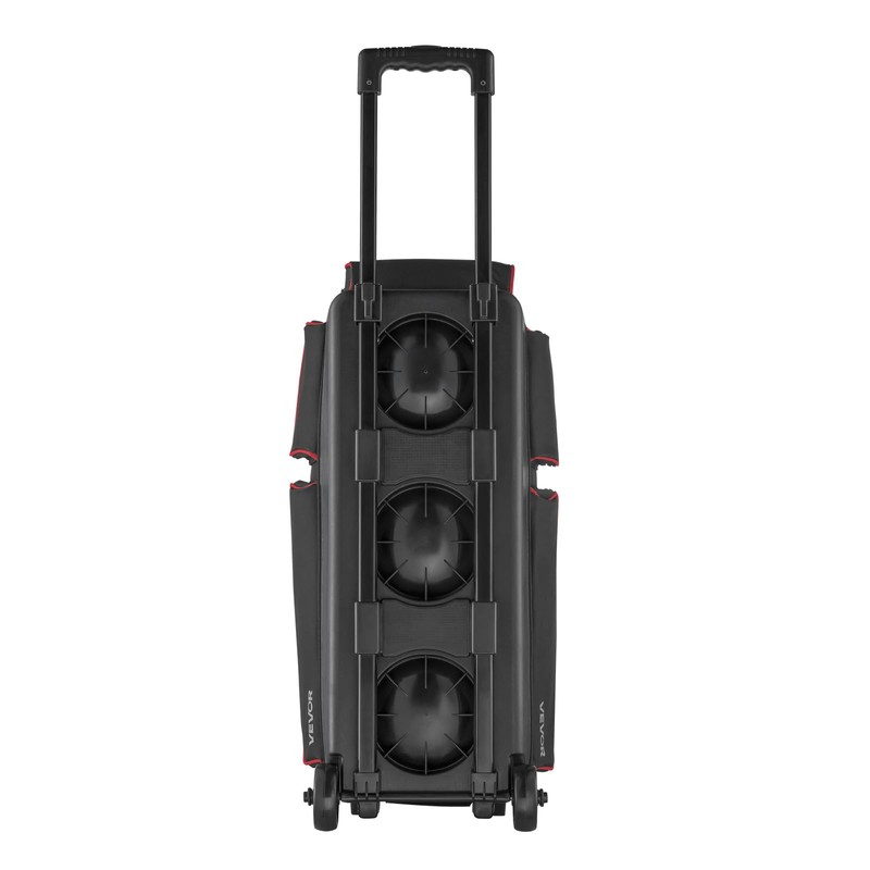 VEVOR Bowling Ball Bag, 3 Ball Double Roller Bowling Bag