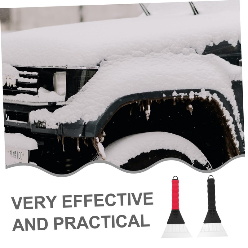 PACKOVE 2pcs Vehicle Mounted Snow Shovel Scraper for Car Ice