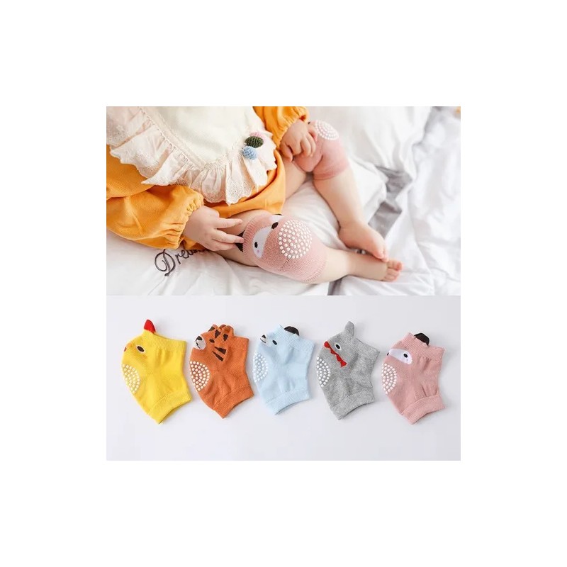 Set 5 Pares De Rodilleras Bebe Gatear Antiderrape
