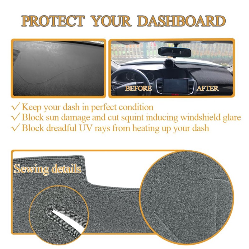 Dash Cover Mat for Dodge Challenger with Light Sensor w/o