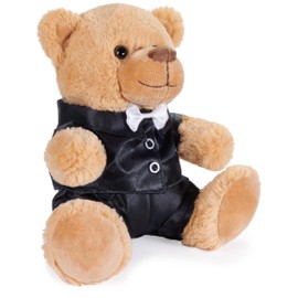 BRUBAKER Teddy Bear Groom Couple - 25 cm Teddy Set in Suit - Gift for Wedding and Engagement - Wedding Gift for Men - Cuddly Toys Men Couple