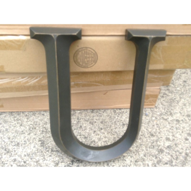 Ballard Designs Monogram Alphabet Letter Plaque Small U Bronze Wooden