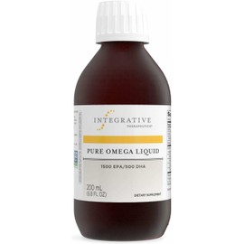 Integrative Therapeutics Pure Omega Liquid - Fish Oil Supplement for Nutritional Support - Supports Heart Health* - No Fishy Burps - Sustainably Sourced - Dairy-Free - Lemon, 6.8 fl oz (40 Servings)