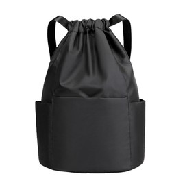 FAVORTALK Small Gym Bag Women Drawstring Water-Resistant Large Capacity Sackpack Sports Football Nylon Lightweight Foldable Backpack for Holidays Travel Outdoor,D40109