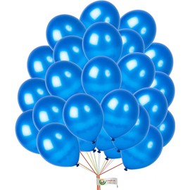 Metallic Blue Balloons 12 Inch Romantic Baloon Decorative Latex Balloons Party Balloons for Baby Shower Bluey Birthday Decoration Wedding Engagement Anniversary 25 Pcs
