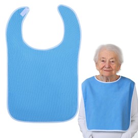 Mabor Adult Bibs for Eating, Clothing Protectors for Elderly Women Men Senior Citizens, Terry Cloth Bib for Adults, Washable