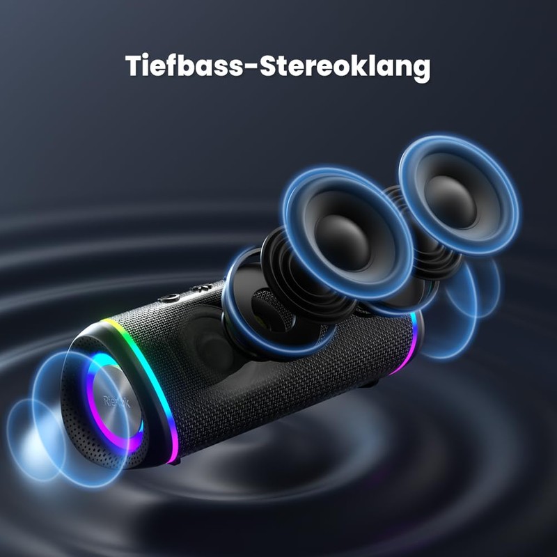 RIENOK Bluetooth Speaker 30 W Music Box 5.3 with RGB