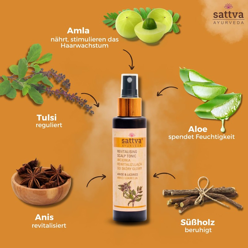 Revitalising aniseed and liquoring head scarf 100 ml SATTVA