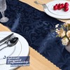 MILVOWOC 4 Pack Navy Blue Satin Table Runner, 12 x