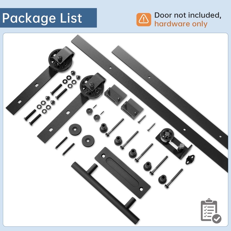 EaseLife 6.7FT Sliding Barn Door Hardware Track Kit & Handle,Big