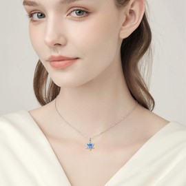VENACOLY Star Of David Chai Necklace 925 925 Sterling Silver Opal Chai Pendant Necklace Jewish Israel Jewellery for Women