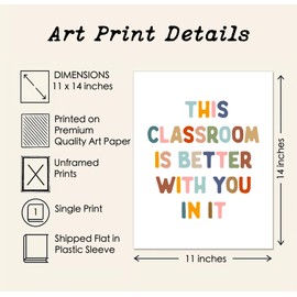 This Classroom Is Better With You Are In It Print, Classroom Sign, Boho Classroom Decor, Calm Down Corner, Safe Space, Classroom Decor, Nursery Decor, Unframed (11 x 14 Inch Print)