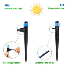 Drip Irrigation Emitters with Adjustable 360 Degree Water Flow Drippers for 1/4 inch Tubing,25pcs Garden Drippers Sprayer 25pcs Drip Irrigation Emitters Perfect(50pcs-Colorful*25 Sprayer*25 Drip)