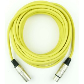 Adam Hall Cables K3MMF1000YEL Microphone Cable 10 m XLR Female to XLR Male Yellow