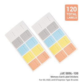 JJC Pack of 120 Multi-Purpose Stick-On Camera Memory Card Labels Mark Paper Labeler SD CFexpress Type B XQD CF Card USB Flash Drive Removable Stickers