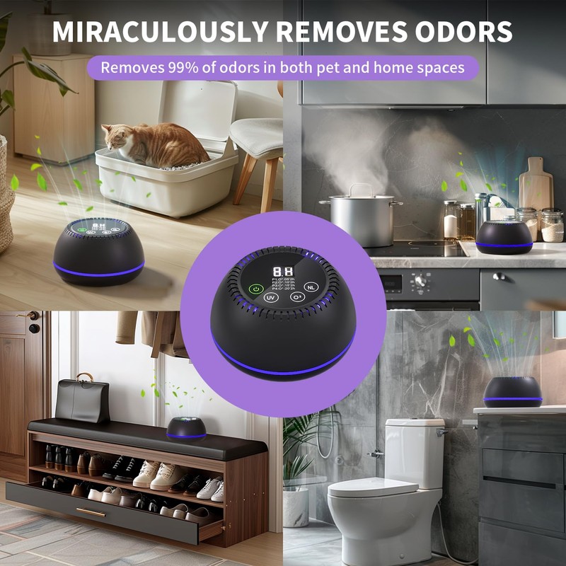 Rddmen 3-in-1 Ozone Machine Odor Removal with 10000mAh Battery, Air