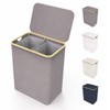 LONBET Laundry Basket with Lid, Made from Breathable Fabric |