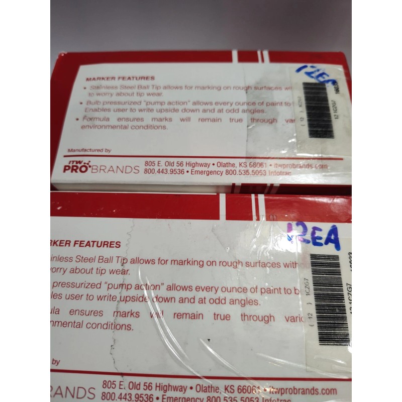 Dykem NEW!! DYKEM Permanent Industrial Marker, Ink-Based, Black, Medium, 16003,