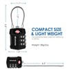 2 Pack TSA Approved Travel Luggage Locks, Cable Combination Lock
