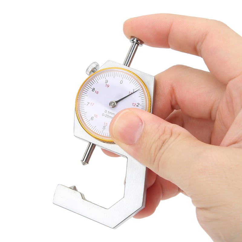 Thickness Gauge Micrometer Meter Cone Head 0‑20mm 0.1mm Resolution Measuring