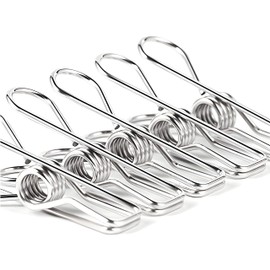KADIGO 40PCS Pinzas para Ropa para Clips de lavandería, Pinzas para Ropa Tendedero, Clips de Alambre de Metal Multiusos para Tendedero, a Prueba de Viento, Acero Inoxidable Duradero, Cocina, Exterior
