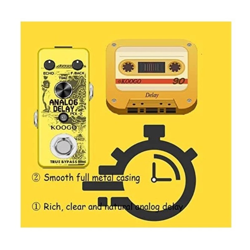 Koogo Analog Delay Mini Pedal Koogo Guitar Effect True Bypass