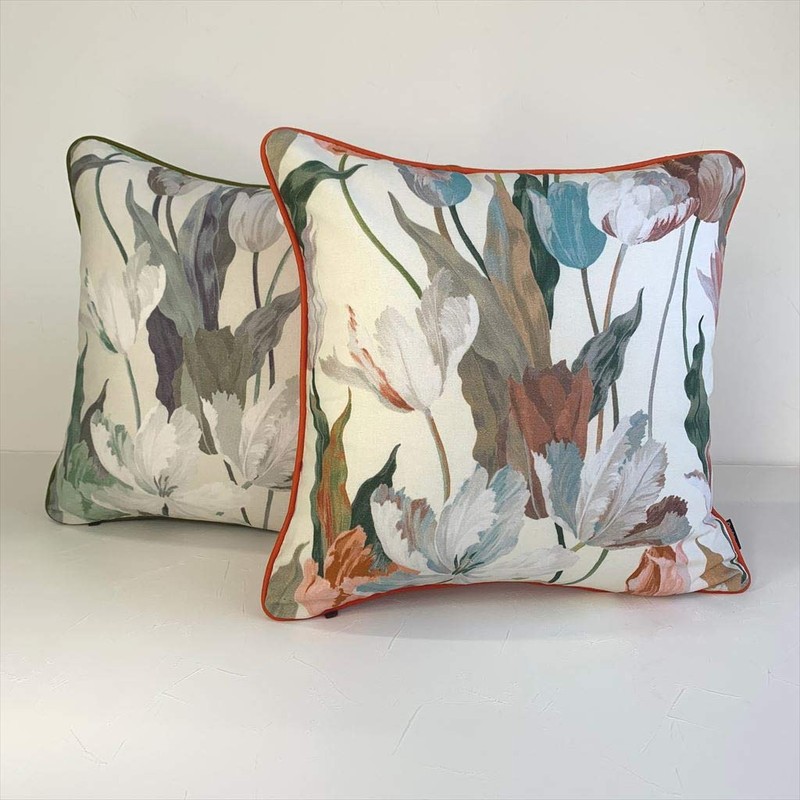 Out Style Throw Pillow Cover Floral Imported Fabric (45x45, Gouda
