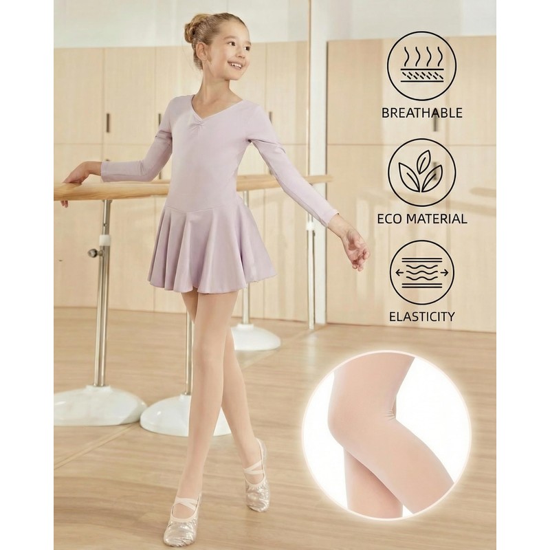 leg elegant 2 Pairs Ballet Tights for School Girls Toddler