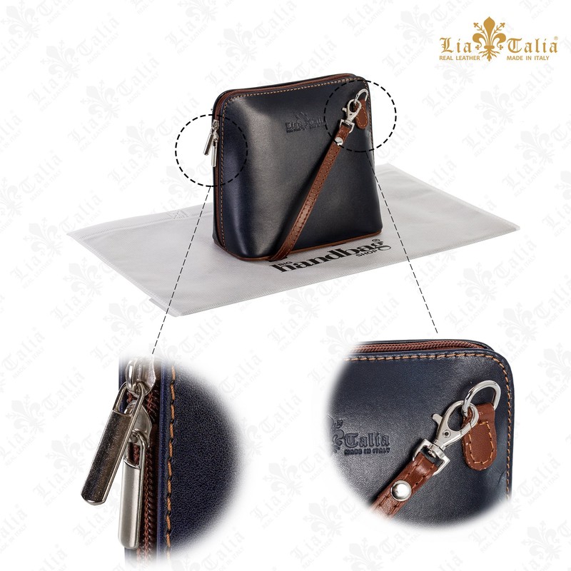 LiaTalia Genuine Italian Leather Womens Cross body Mini Shoulder Bag