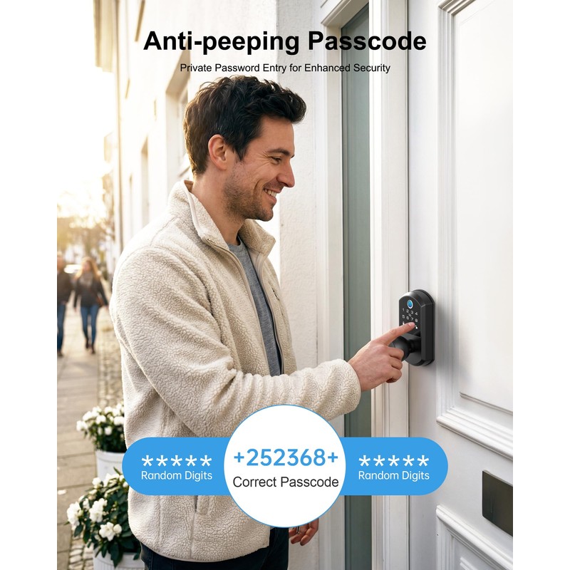 Keyless Entry Smart Door Lock with Knob, Anyfirm Keypad Digital