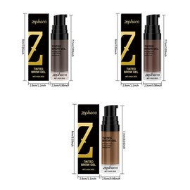 3-Color Long-Lasting Brow Tint | Natural Ingredients Tinted Brow Gel | Waterproof & Smudge-Proof Eyebrow Definer for Bold, Defined Brows