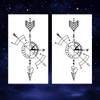 Oottati Small Cute Temporary Tattoo Sticker Set of 2 -