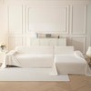 MYSKY HOME White Armchair Couch Cover for Sofa, Couch Covers