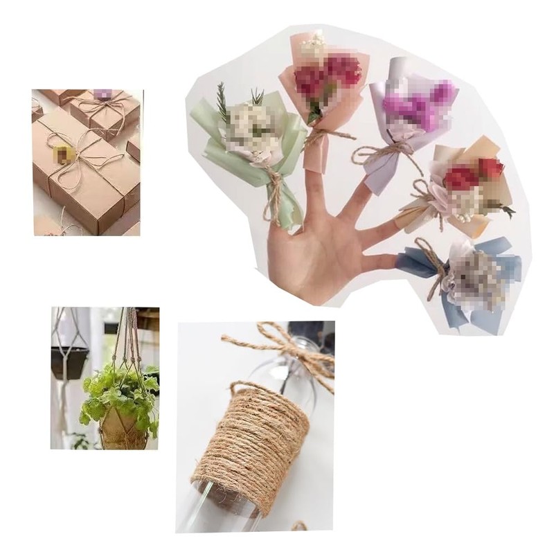 Foihukelim Jute Twine String 328 Feet，Christmas Twine ，Packing String，Packing String