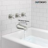 gotonovo 3 Handle Tub Shower Faucet Set, Dual Shower Head